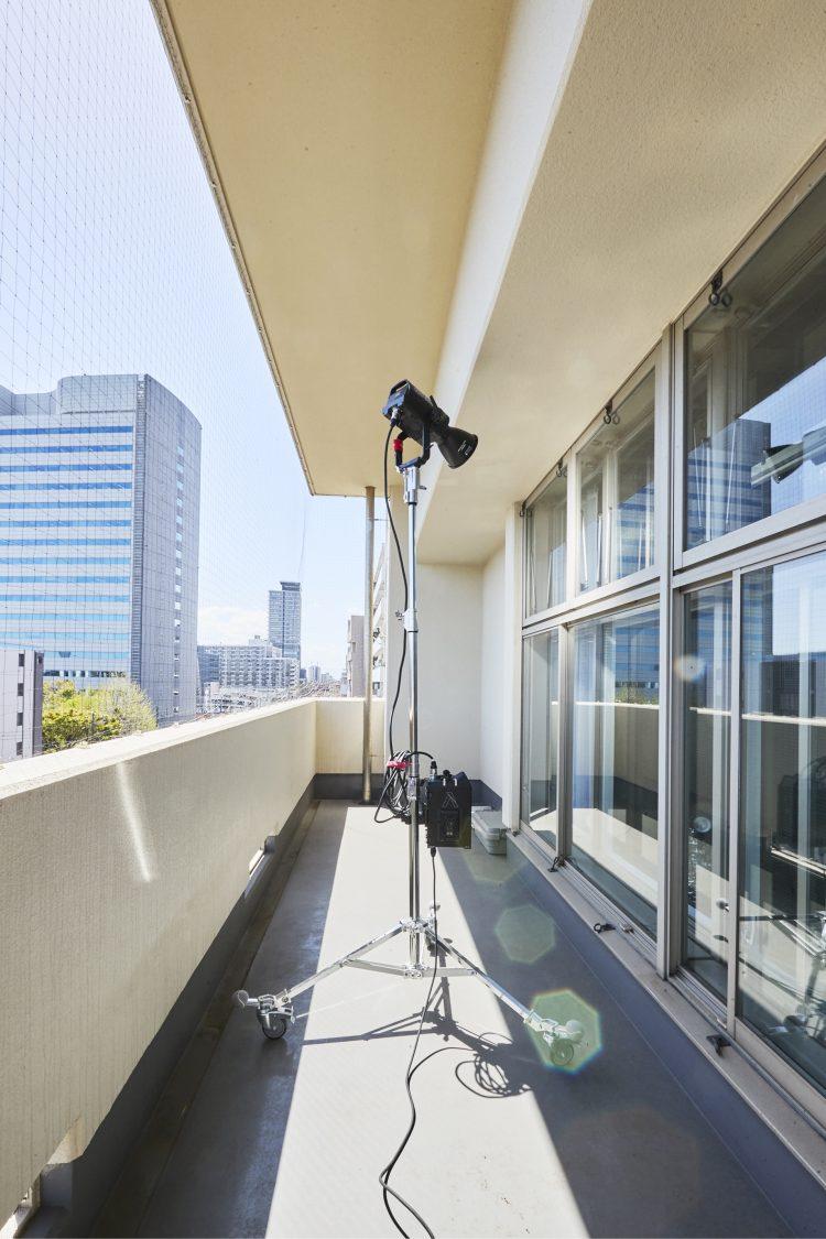 ベランダからライトを打つことも可能です