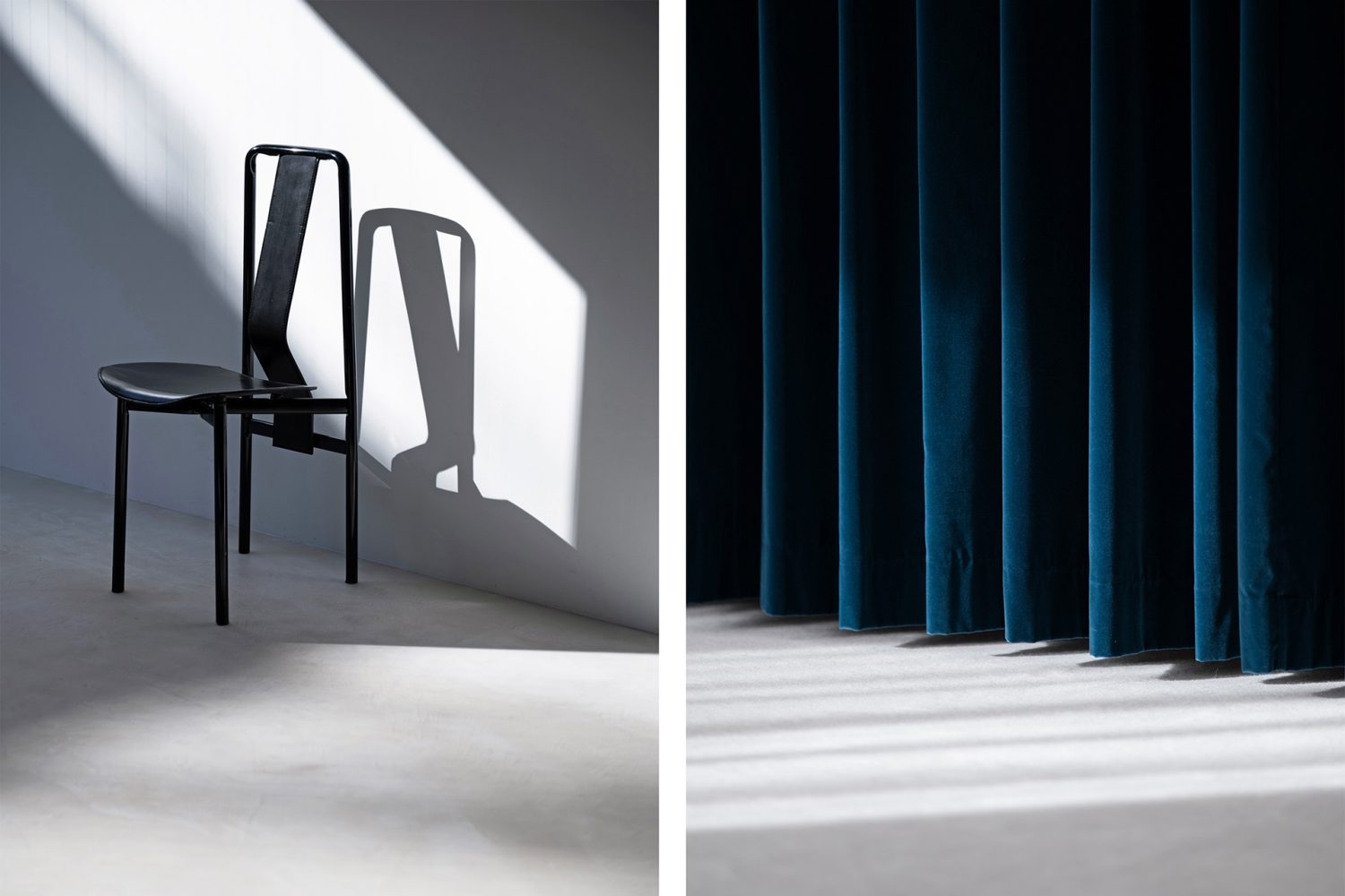 多様な直射とベルベットの綺麗なドレープ