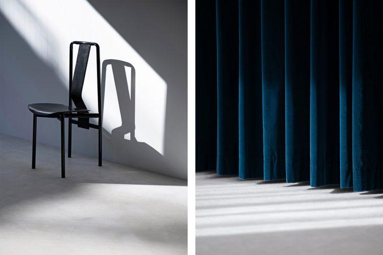 多様な直射とベルベットの綺麗なドレープ