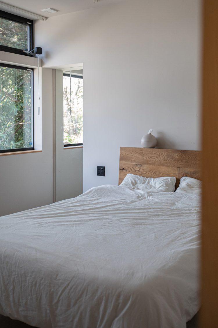 カーテンを開けると覗く緑