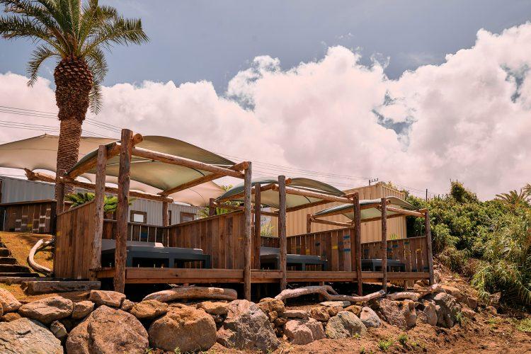 シートごとに区切られたBeach Cabana