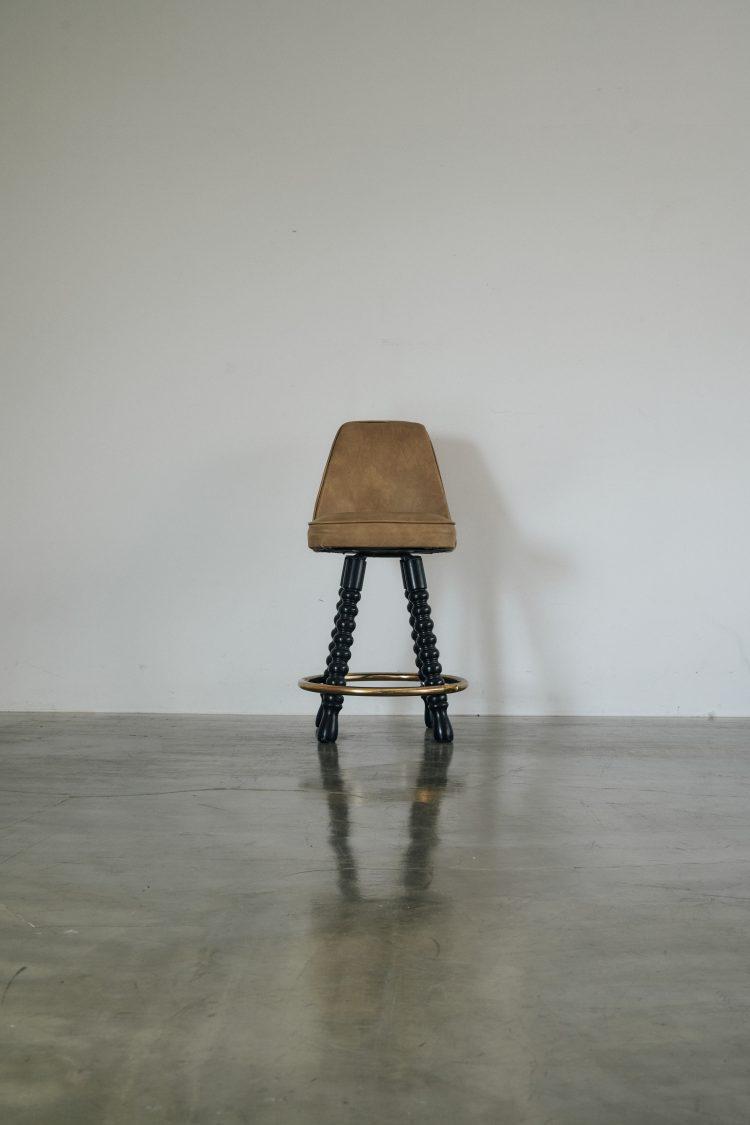 ヴィンテージビニールレザーバーチェア