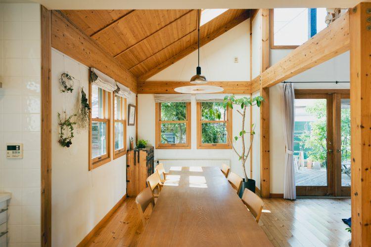 ゆとりあるダイニングで家族の食事シーンも撮影可能