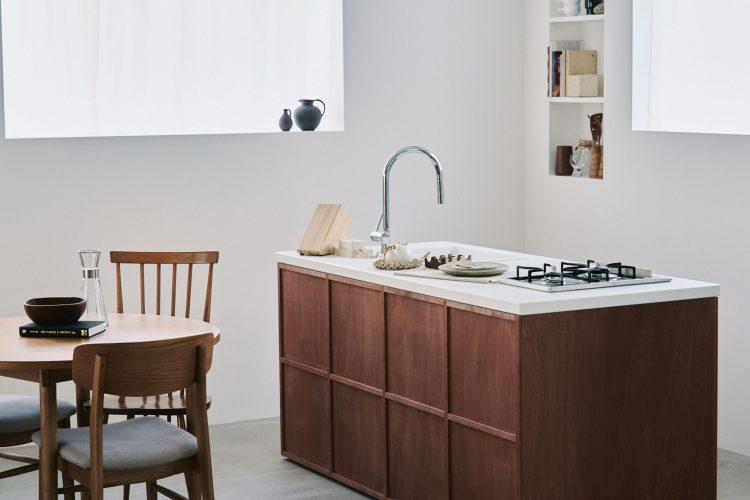 可動式キッチンでカウンターキッチンに