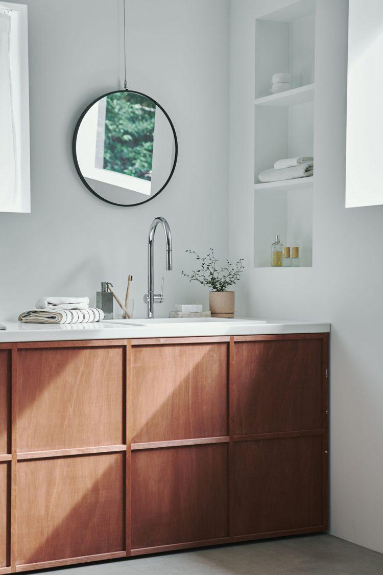 キッチンを使った洗面台イメージ