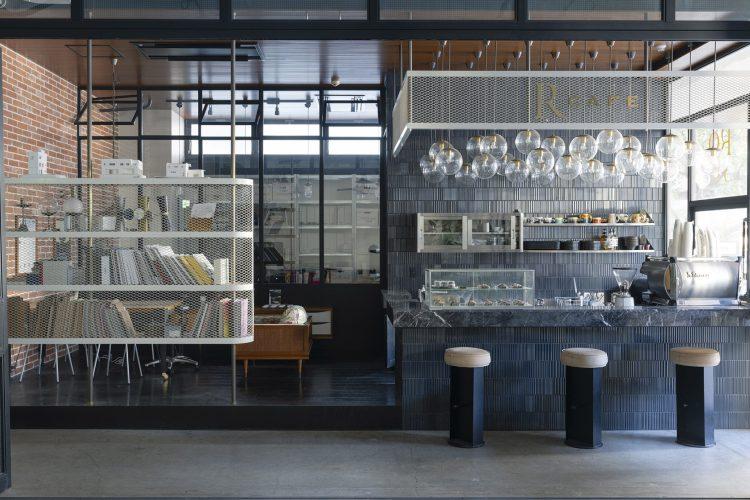 cafe 大理石のカフェカウンター