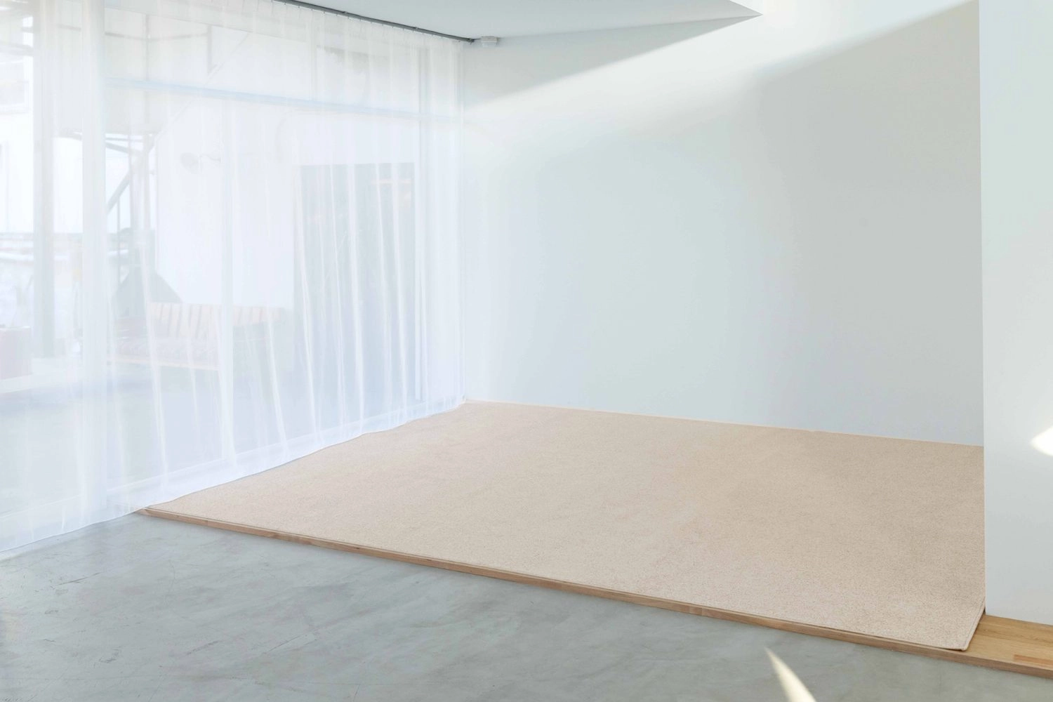 木床スペース / ベージュカーペットを使用した状態