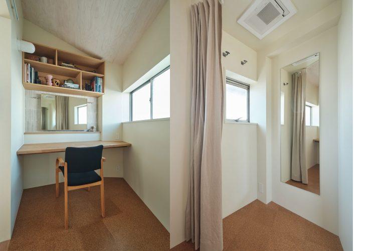 メイクルームと試着室