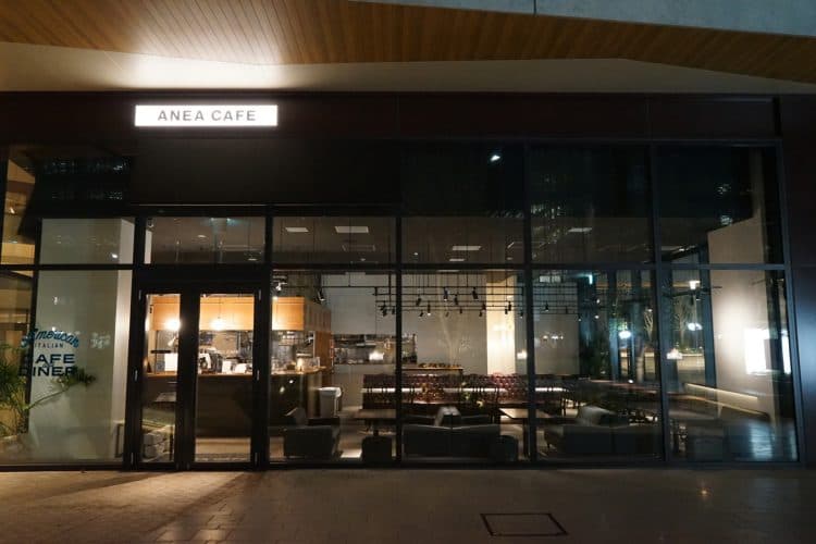 ムーディーな夜の店内をガラス窓の外から撮影も