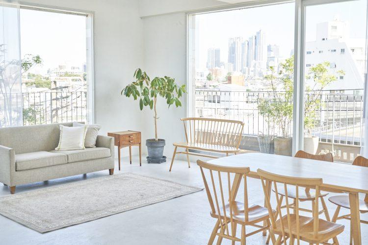 開放感ある大きな2面窓