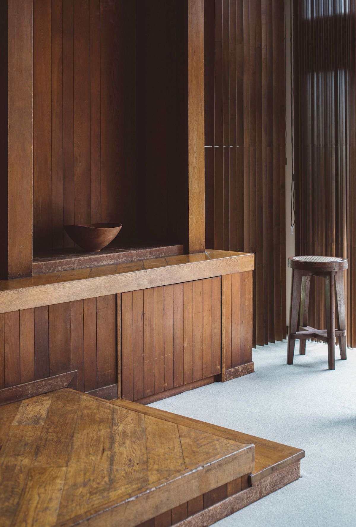 濃淡あるブラウンで統一された一角