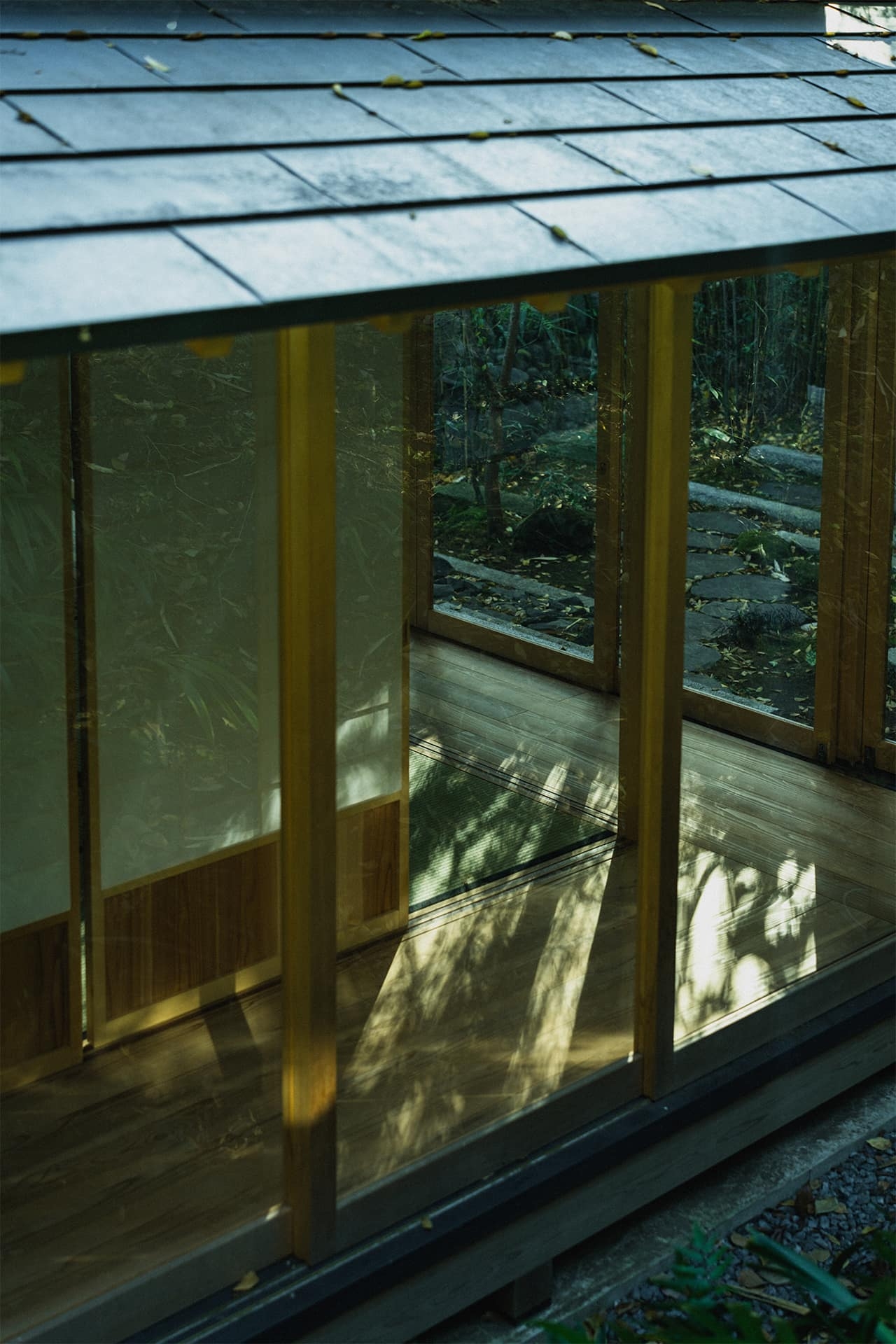 数寄屋北側から