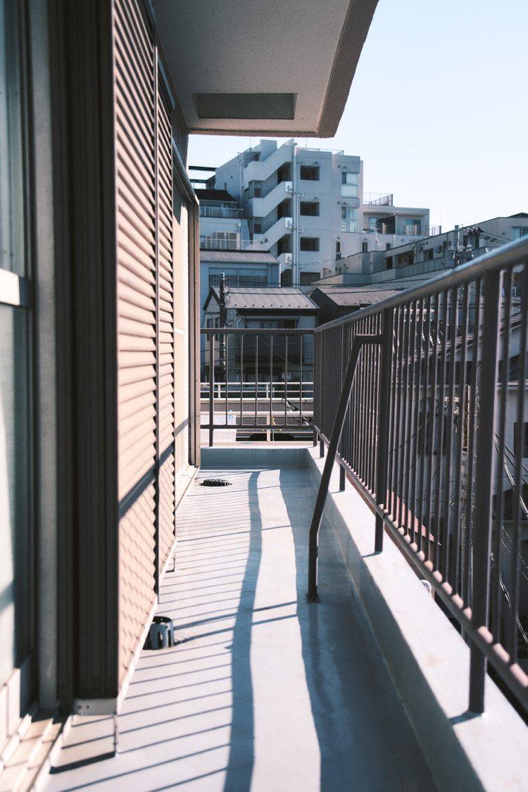 南向きのL字のバルコニー
