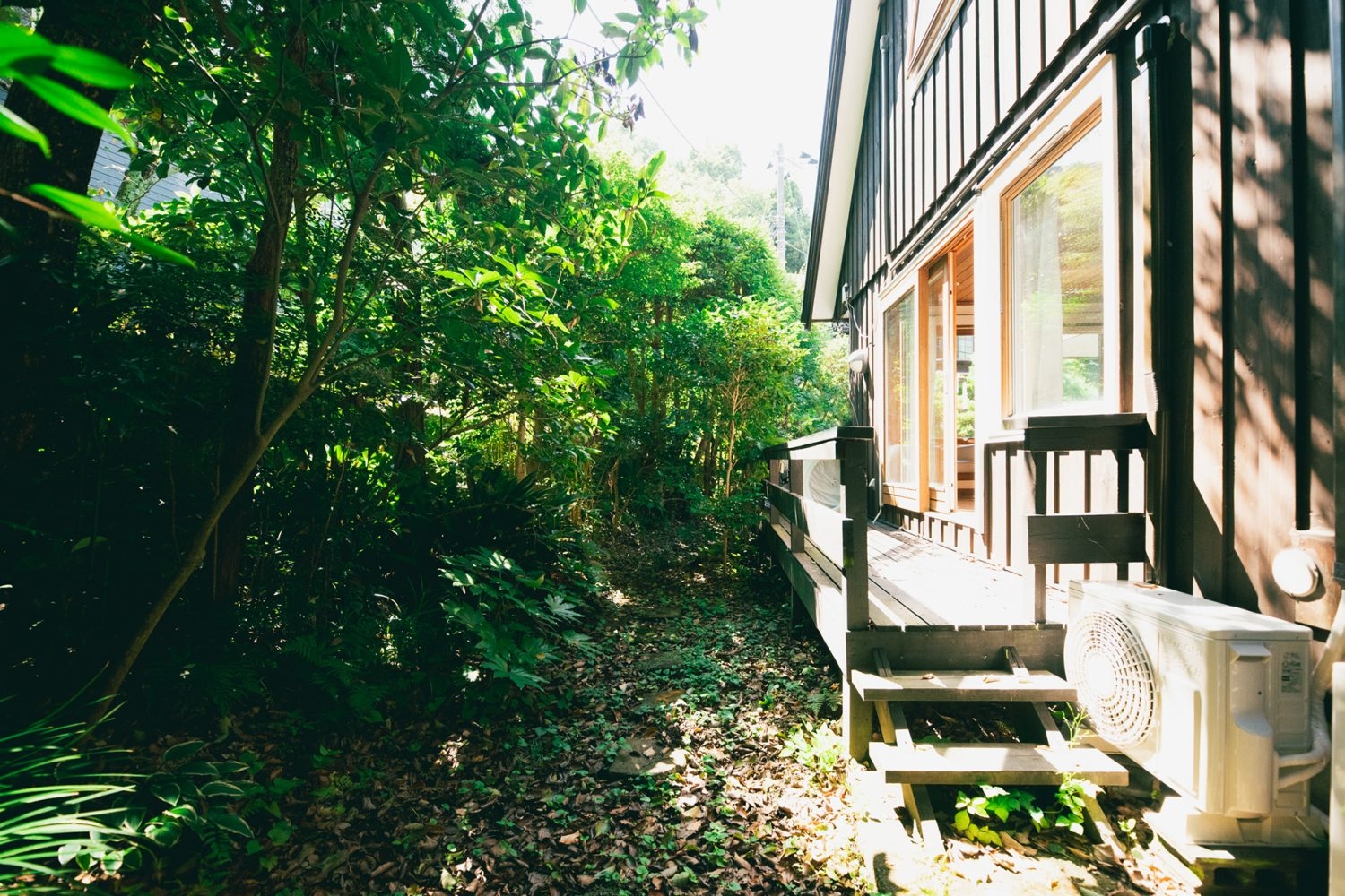 日没までは庭から照明を打つことも可能